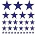 Set of 30 - Blue Stars Vinyl Wall Graphic Decals Stickers
