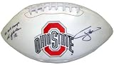 Craig Krenzel and Michael Jenkins Dual Autographed/Hand Signed Ohio State Buckeyes Logo Football w/