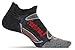 Feetures! Men's Elite Merino+ Ultra Light No Show Tab, Charcoal + Red, Sock Size:10-13/Shoe Size: 6-12