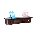 Avington Wall Shelf w/2 Drawers - Dark Tobacco (30x8x6")