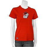Georgia Bulldogs Red Ladies Team Logo T-shirt