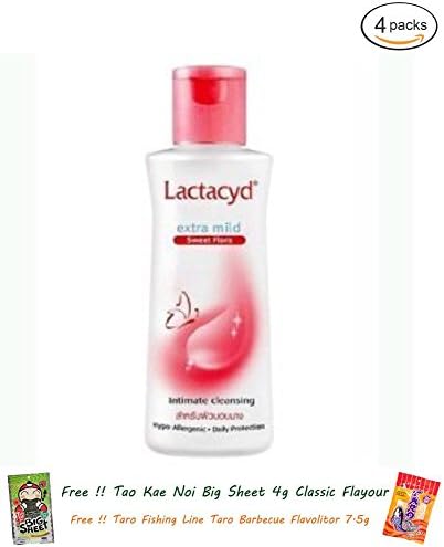 4 X Lactacyd Daily Feminine Intimate Cleansing Extra Mild - Sweet Floral 150ml. Product of Thailand