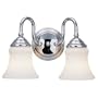 Sea Gull Lighting 40021-05 Darien Two-Light Vanity, Chrome Finish with Etched Opal Glass