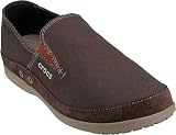 crocs Men's Melbourne Canvas Slip-On,Espresso/Khaki,11 M US