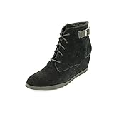 Madden Girl Dailey Womens Size 7.5 Black Textile Fashion Ankle Boots