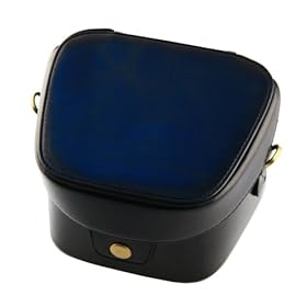 AUBIG Black Leather Camera Case Bag Pouch Case with Strap for SONY P100, P150, Canon SX40