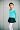 Turquoise top with hunter green skirt