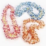 Deluxe Jumbo Two-Tone Flower Leis (1 dozen) - Bulk [Toy]