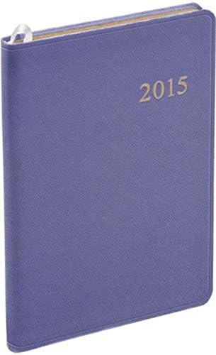 2015 Gallery Leather Weekly Desk Planner Calendar (Includes July 2014-June 2016 Monthly format) Made in USA (Purple Cartier)