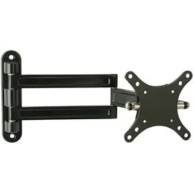 Cable Mountain Universal LCD TV Double Arm Wall Mount for up to 22" Screens