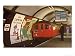 1960's Tube Train in Piccadilly Circus Station Architecture Giclee Poster Print, 12x9