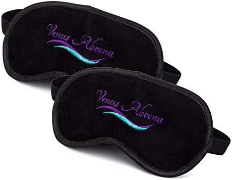 TWO Velour Sleeping Masks, Sleep Mask for Travel or Home Dreams, Excellent Light Block, Quality, Softness and Comfort in Sleeping Eye Mask by Venus Abeona