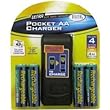 Sakar CH-1810R Ultra Slim Battery Charger With 4 AA Rechargeable