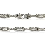 14k White Gold Diamond Bracelet 7