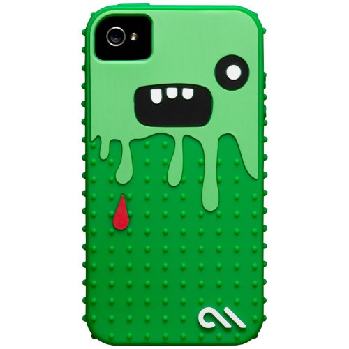 Case-Mate iPhone 4S / 4 CREATURES: Monsta Case, Dark Green / Green クリーチャーズ モンスタ シリコン ケース, ダークグリーン / グリーン CM015454