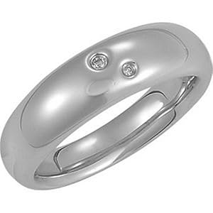IceCarats Designer Jewelry Sterling Silver .015 Ct Tw Diamond Ringsize 6