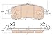 TRW Automotive TPC1650 Disc Brake Pad Set for Nissan Altima: 2013-2019 and other applications Front, black