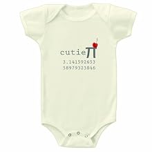 26 Degrees Forward Natural Organic Cotton Cutie Pi Onesie, 6 Months