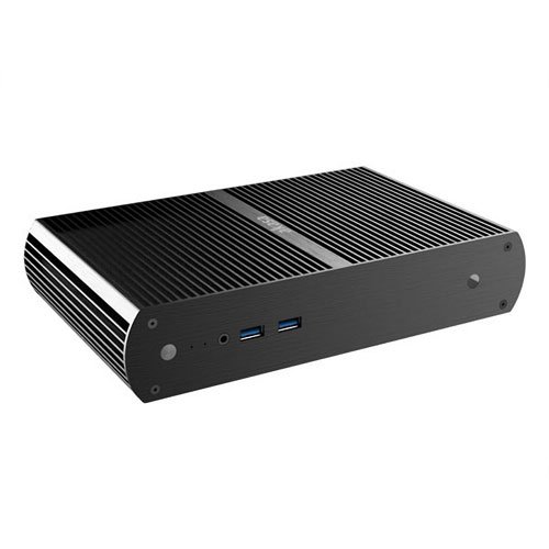 Akasa Tesla H | Intel 4th Gen NUC | PC Fanless Case | 100% Aluminium Heatsink CPU Cooling | Supports 2.5" SSD HDD | with Brand Logo | A-NUC05-A1B
