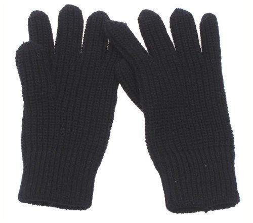 Strick-Fingerhandschuhe schwarz S-XL
