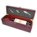 4 Piece New Wooden Wine Box & Accessories Set (Includes corkscrew, bottle stopper and...