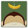 Peek-a-Boo X Monkey by Yuko Lau 12"x12" Art Print Poster