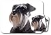 Pet Dog Schnauzer Breed Computer Mouse Pad Coaster S/3