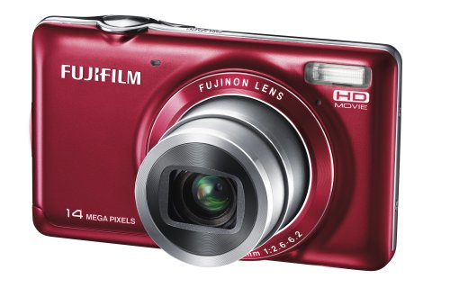 Fujifilm FINEPIX JX370 Digitalkamera (14 Megapixel, 5-fach optischer Zoom, 6,7 cm (2,7 Zoll) Display) rot