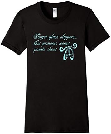 Women's Ballet Princess in Pointe Shoes Fitted Ballet Dancers Shirt Small Black