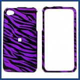 Apple iPhone 4/CDMA/4S 2D Zebra on Purple Protective Case