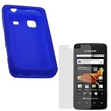 GTMax Dark Blue Silicone Skin Cover Case + Clear LCD Screen Protector for B ....
