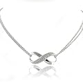 0.25ctw Diamond & Sterling Silver Infinity Necklace