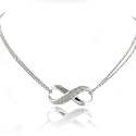 0.25ctw Diamond & Sterling Silver Infinity Necklace
