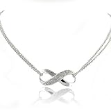 0.25ctw Diamond and Sterling Silver Infinity Necklace