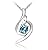 Drunk Wind Morbidezza Angle Double Helix Shape Zircon Silver Temperament Pendant Necklace