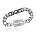 Men's Stainless Steel Blaze Plate Diamond Bracelet (Length 16