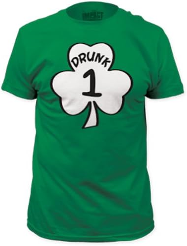St. Paddy's Day Drunk 1 &amp; Drunk 2 Men's Green T-shirts (Adult XX-Large, Drunk 1)