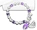 Fundraising For A Cause Pancreatic Cancer Charm Bracelet in a Gift Box