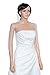 1T 1 Tier Clear Silver Crystal Beads Wedding Veil - White Elbow Length 30