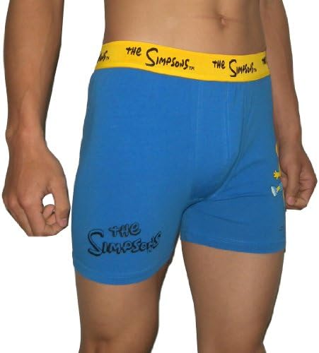 (Pack Of 2)The Simpsons Finest Mens Fit Boxer Shorts Small Multicolor