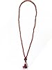 Indiatrendzs Rudraksha Beads Red Jade Prayer Mala Necklace 108+1