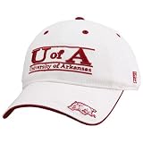 The Game Arkansas Razorbacks White 3 Bar Stretch Fit Hat