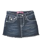 Vigoss Swirl Stitch Denim Skirt (Sizes 4 - 6X) - blue, 4