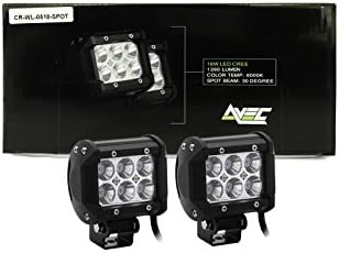 2x Avec OFF ROAD 18w Cree Spot light led work light bars pods bottom mount
