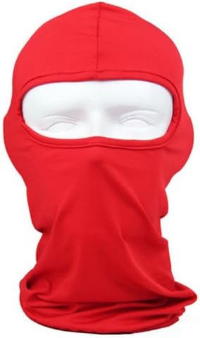 Best Cool Fashionable Ultra Thin Ski Bike Football Helmet Reflective Cs Face Mask Sports Balaclava (Red)