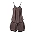 Womens Solid Sleeveless Tank Playsuit Jumpsuit with Straps Fits US 4-6