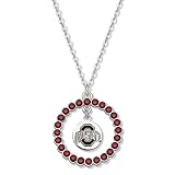 Ohio State Univ. Buckeyes Necklace Red Crystal Wreath