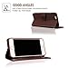 iPhone 6 6s Wallet Case KINGWorld Premium PU Slim Leather Case with Flip Stand Feature with ID Credit Card Slot Holder Pockets Magnetic Closure for Apple iPhone 6 6s (4.7 inch)-Brown