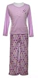 Gyrl Co HEARTS LILAC Girls Knit & Flannel Pajamas