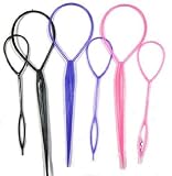 2pcs Color Topsy Tail Style Hair Braid Ponytail Maker Styling Tool And Bonus Ponytail Holder